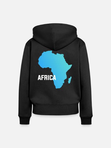 Africa - Frauen Premium Bio Zip Hoodie - Schwarz