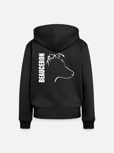 BEAUCERON PROFIL - Frauen Premium Bio Zip Hoodie - Schwarz