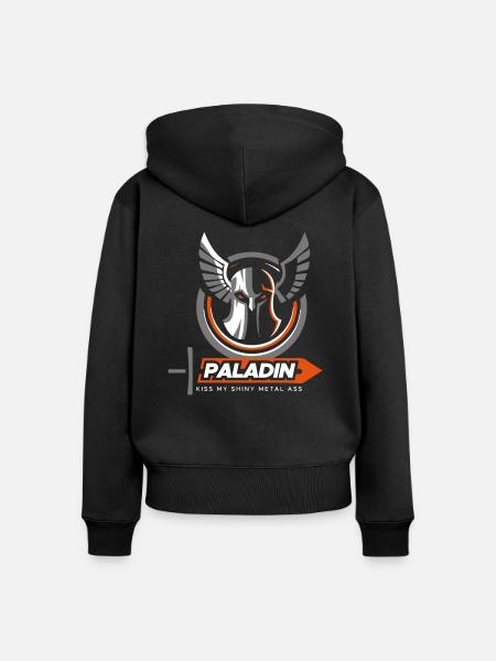 rpg paladin - Frauen Premium Bio Zip Hoodie - Schwarz
