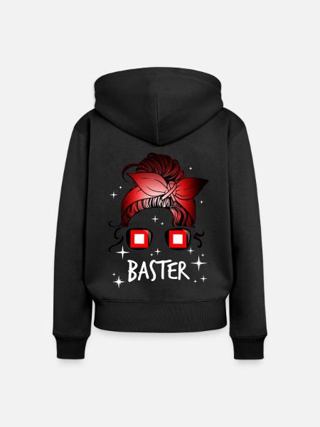 Baster - Frauen Premium Bio Zip Hoodie - Schwarz