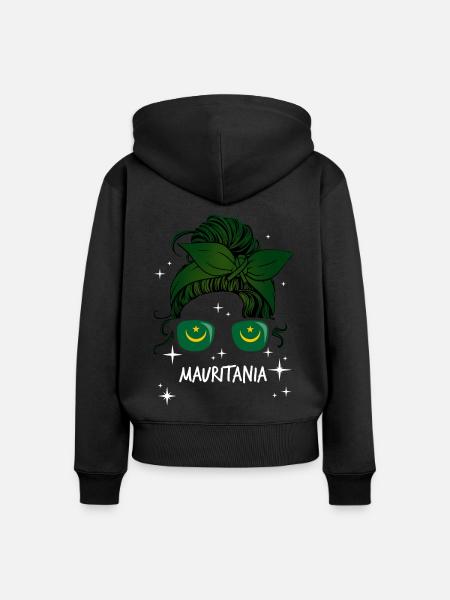 Mauretanien - Frauen Premium Bio Zip Hoodie - Schwarz
