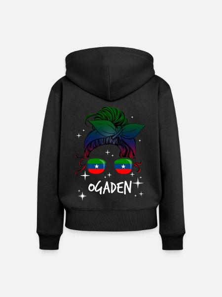 Ogaden - Frauen Premium Bio Zip Hoodie - Schwarz