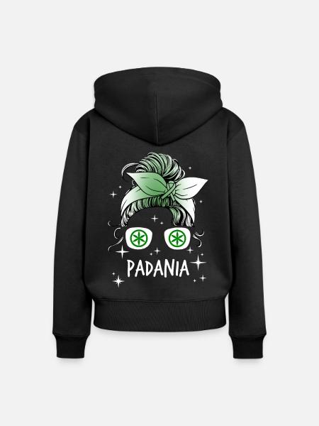 Padanien - Frauen Premium Bio Zip Hoodie - Schwarz
