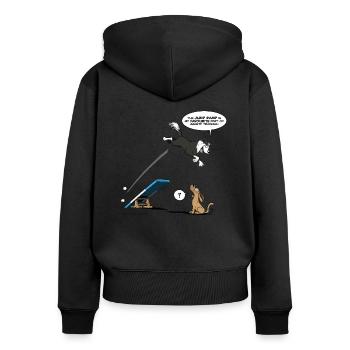 Border collie / Agilität des Hundes - Frauen Premium Bio Zip Hoodie - Schwarz - Hinten - Julia (174cm)