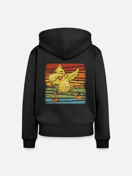 Huhn Hühner - Frauen Premium Bio Zip Hoodie - Schwarz