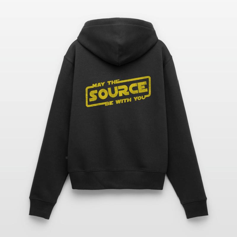 May The Source Be With You | Programmer coder Women's Premium Organic Zip Hoodie