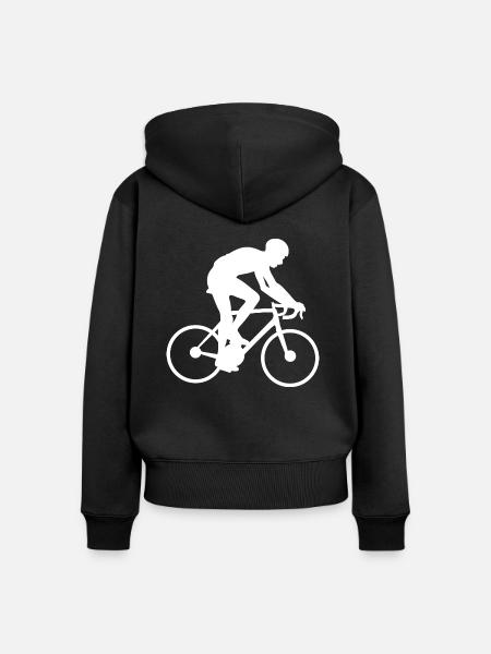 Fahrrad - Frauen Premium Bio Zip Hoodie - Schwarz