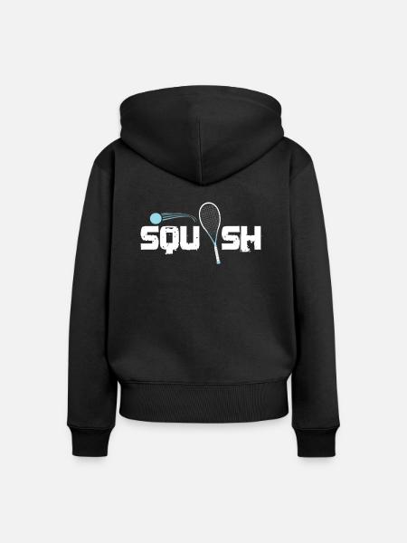 Squash - Frauen Premium Bio Zip Hoodie - Schwarz