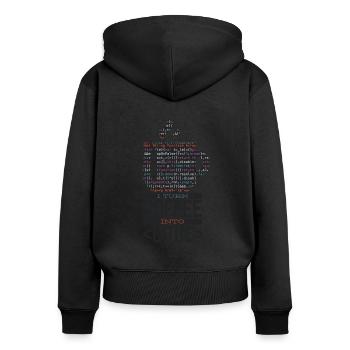 Fachinformatiker - Frauen Premium Bio Zip Hoodie - Schwarz - Hinten - Julia (174cm)