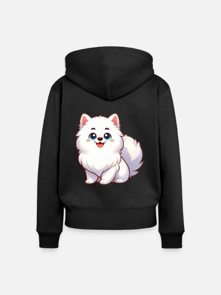Spitz 4 - Frauen Premium Bio Zip Hoodie - Schwarz