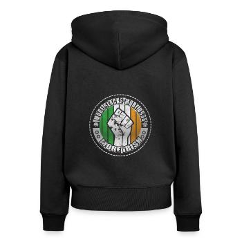 More Blacks More Dogs More Irish - Women's Premium Organic Zip Hoodie - black - Back - Julia (174cm)