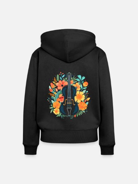 Fiddle Player Geiger, Instrumentenmusiker - Frauen Premium Bio Zip Hoodie - Schwarz