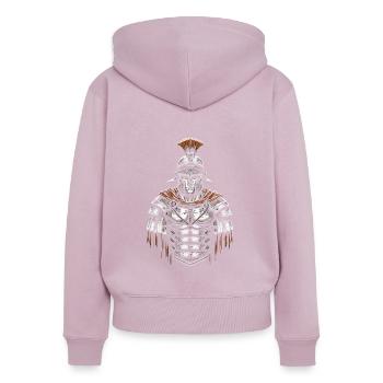 Légionnaires romains Rome antique Empire romain - Sweat à capuche zippé Premium bio Femme - rose poudré - Dos - Julia (174cm)