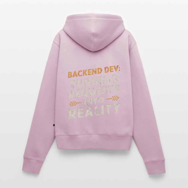 Backend-Entwickler Programmierung Softwareprogrammierer Frauen Premium Bio Zip Hoodie