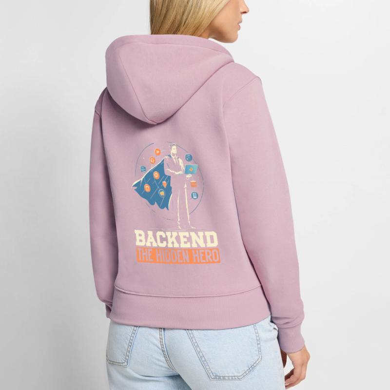 Backend-Entwickler Programmierung Softwareprogrammierer Frauen Premium Bio Zip Hoodie