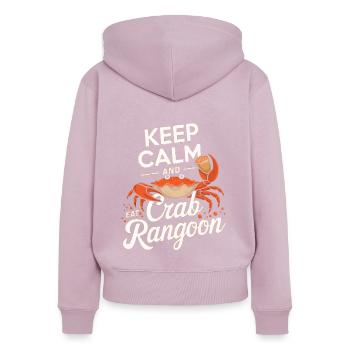 Krabben Rangun Liebhaber Amerikanisch Chinesisch Meeresfrüchte - Frauen Premium Bio Zip Hoodie - Altrosa - Hinten - Julia (174cm)