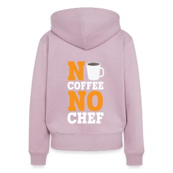 Kein Kaffee No Chef Koffeintrinker Kochexperte - Frauen Premium Bio Zip Hoodie - Altrosa - Hinten - Julia (174cm)