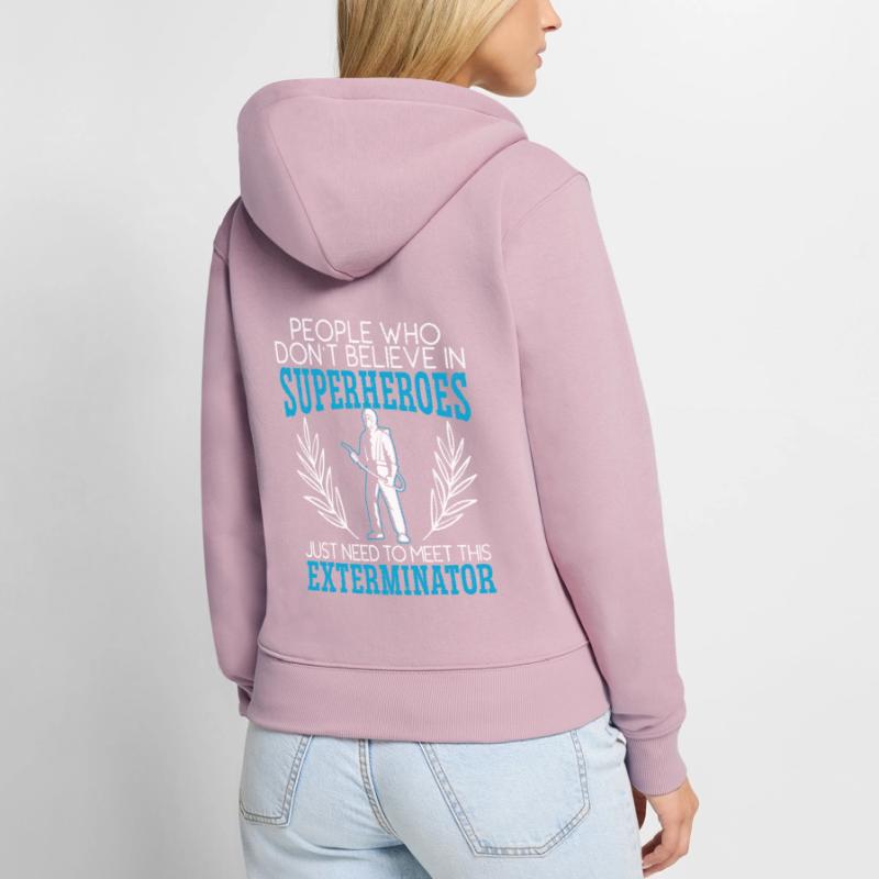 Kammerjäger Tierbekämpfung Schädlingsbekämpfung Frauen Premium Bio Zip Hoodie