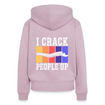 Ich knacke Leute auf Chiropraktiker Wirbelsäulenchirurg - Frauen Premium Bio Zip Hoodie - Altrosa - Hinten - Julia (174cm)