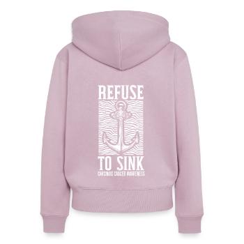 Weigern Sie sich, das Bewusstsein für Karzinoidkrebs zu senken - Frauen Premium Bio Zip Hoodie - Altrosa - Hinten - Julia (174cm)