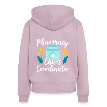 Pharmacy Chaos Koordinator Rezept Apotheker - Frauen Premium Bio Zip Hoodie - Altrosa - Hinten - Julia (174cm)