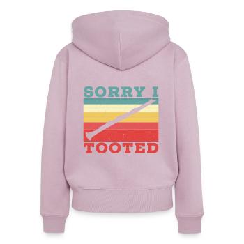 Sorry I Tooted Klarinettenklarinettist Musiker - Frauen Premium Bio Zip Hoodie - Altrosa - Hinten - Julia (174cm)