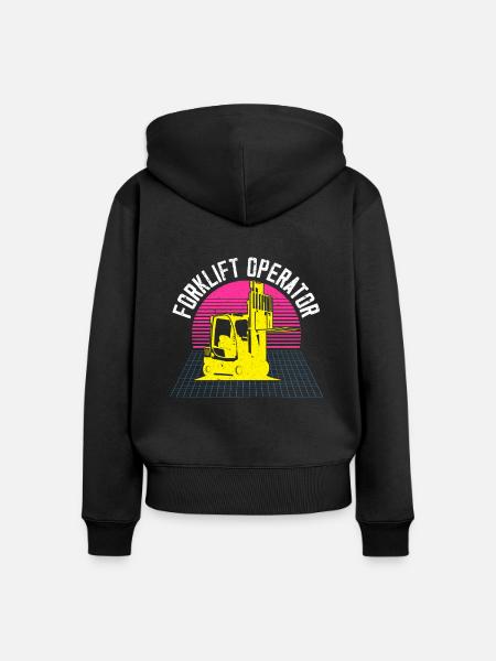 Beruf Gabelstaplerfahrer Beruf Lagerarbeiter - Frauen Premium Bio Zip Hoodie - Schwarz