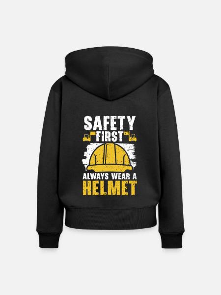 Gabelstaplerfahrer Job Beruf Lagerarbeiter - Frauen Premium Bio Zip Hoodie - Schwarz