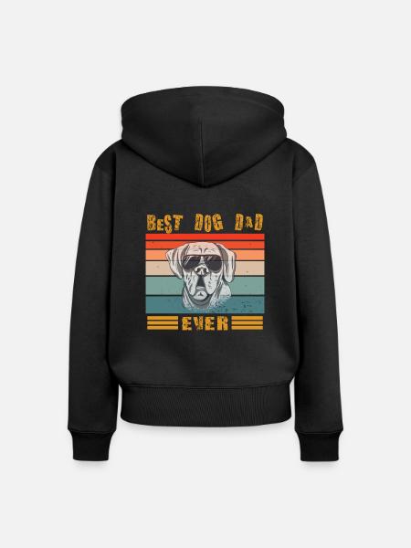 Hund Design für Haustierfreunde - Frauen Premium Bio Zip Hoodie - Schwarz