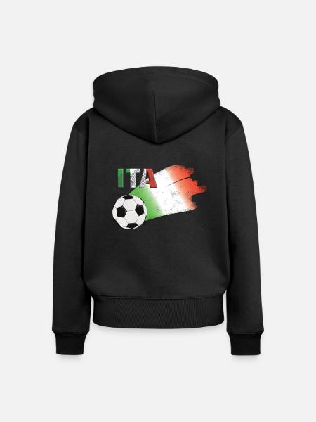 Fahne Italien - Frauen Premium Bio Zip Hoodie - Schwarz