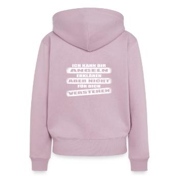 Angler Geschenkidee Hobby Angeln - Frauen Premium Bio Zip Hoodie - Altrosa - Hinten - Julia (174cm)