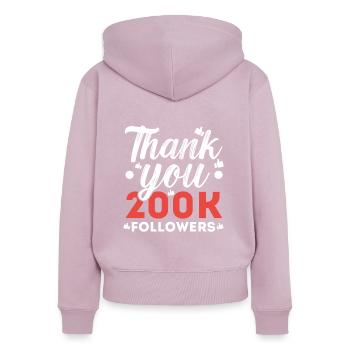 Content Creator Social Media Influencer Vlogger - Frauen Premium Bio Zip Hoodie - Altrosa - Hinten - Julia (174cm)