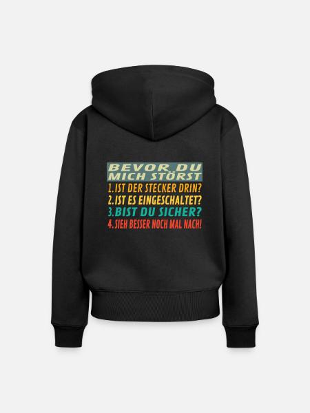 Heimwerker Geschenkidee Handwerker - Frauen Premium Bio Zip Hoodie - Schwarz