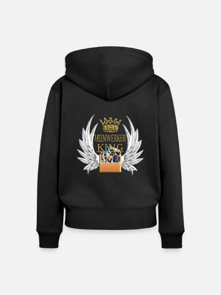 Heimwerker Geschenkidee Handwerker - Frauen Premium Bio Zip Hoodie - Schwarz