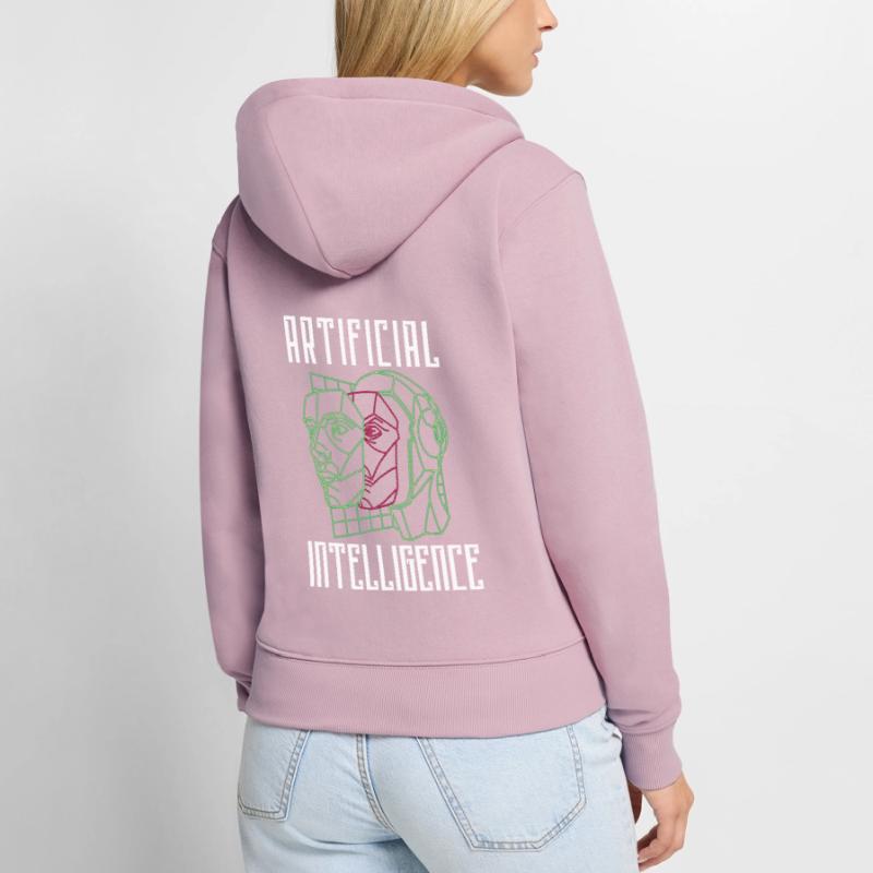 Deep Learning AI Artificial Intelligence Robotics Women's Premium Organic Zip Hoodie
