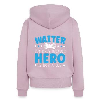 Kellner Kellnerin Barkeeper Barkeeper Barkeeper Barkeeper - Frauen Premium Bio Zip Hoodie - Altrosa - Hinten - Julia (174cm)