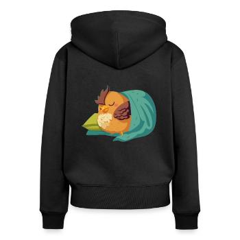 Hühnerzüchter Hühnerflüsterer Nutztier - Frauen Premium Bio Zip Hoodie - Schwarz - Hinten - Julia (174cm)