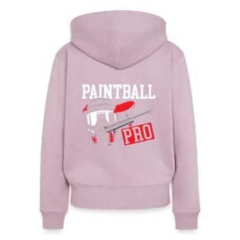 Paintball Paint Gun Paintball Spieler Paintballer - Frauen Premium Bio Zip Hoodie - Altrosa - Hinten - Julia (174cm)