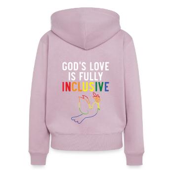 Gay Rights Rainbow Pride LGBTQ Gay Pride Parade - Frauen Premium Bio Zip Hoodie - Altrosa - Hinten - Julia (174cm)