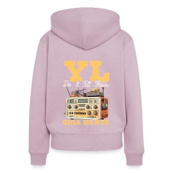 Amateurfunker Morsecode Radioaktivität - Frauen Premium Bio Zip Hoodie - Altrosa - Hinten - Julia (174cm)