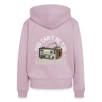 Amateurfunker Morsecode Radioaktivität - Frauen Premium Bio Zip Hoodie - Altrosa - Hinten - Julia (174cm)