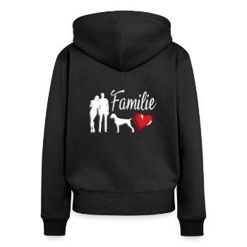 Hunde Deutsch Drahthaar Hundebesitzer - Frauen Premium Bio Zip Hoodie - Schwarz - Hinten - Julia (174cm)