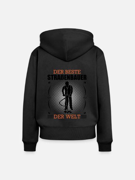 Straßenbauer Beruf Straßenbau Arbeiter Geschenk - Frauen Premium Bio Zip Hoodie - Schwarz
