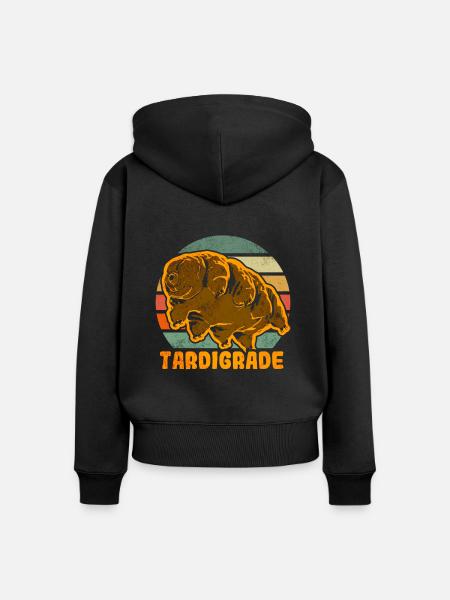Bärtierchen - Frauen Premium Bio Zip Hoodie - Schwarz