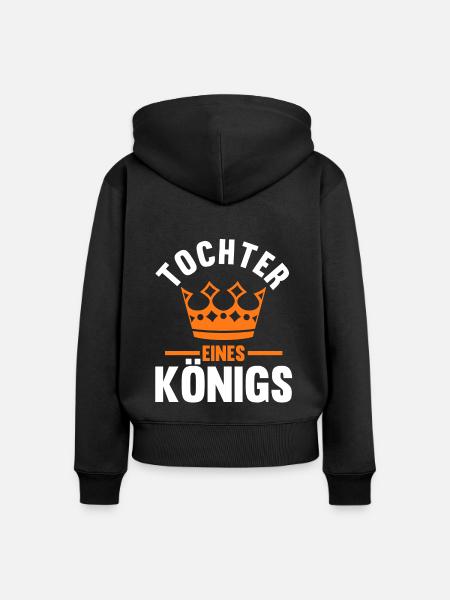Tochter - Frauen Premium Bio Zip Hoodie - Schwarz