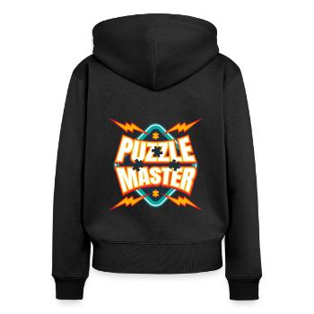 Puzzle Master Rätsel Puzzlen Hobby Spiel - Frauen Premium Bio Zip Hoodie - Schwarz - Hinten - Julia (174cm)