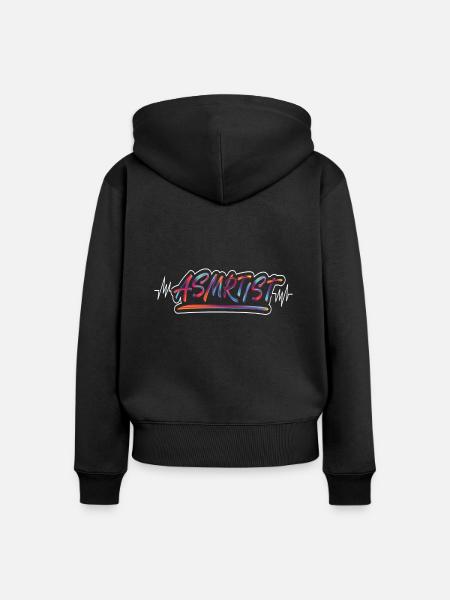 ASMRTIST ASMR - Frauen Premium Bio Zip Hoodie - Schwarz