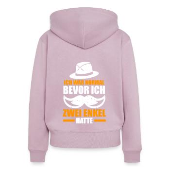 Großvater Großpapa Opi Opa - Frauen Premium Bio Zip Hoodie - Altrosa - Hinten - Julia (174cm)
