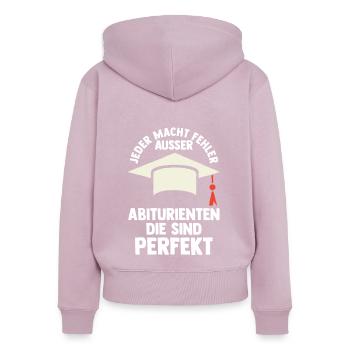 Abitur Abiturient Abifeier Abi - Frauen Premium Bio Zip Hoodie - Altrosa - Hinten - Julia (174cm)