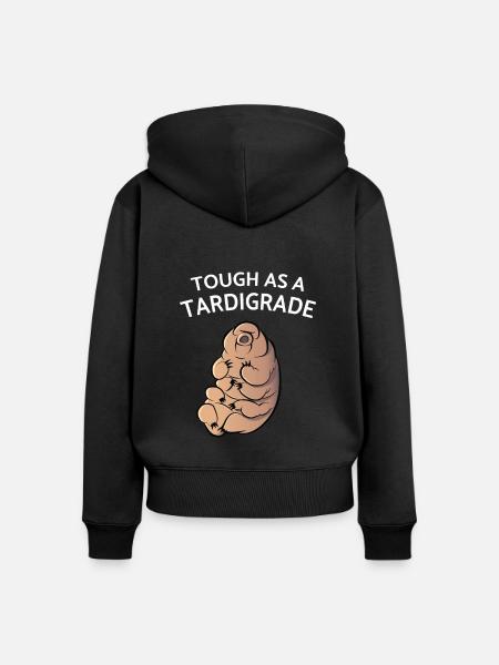 Touch As A Tardigrade Bärtierchen - Frauen Premium Bio Zip Hoodie - Schwarz